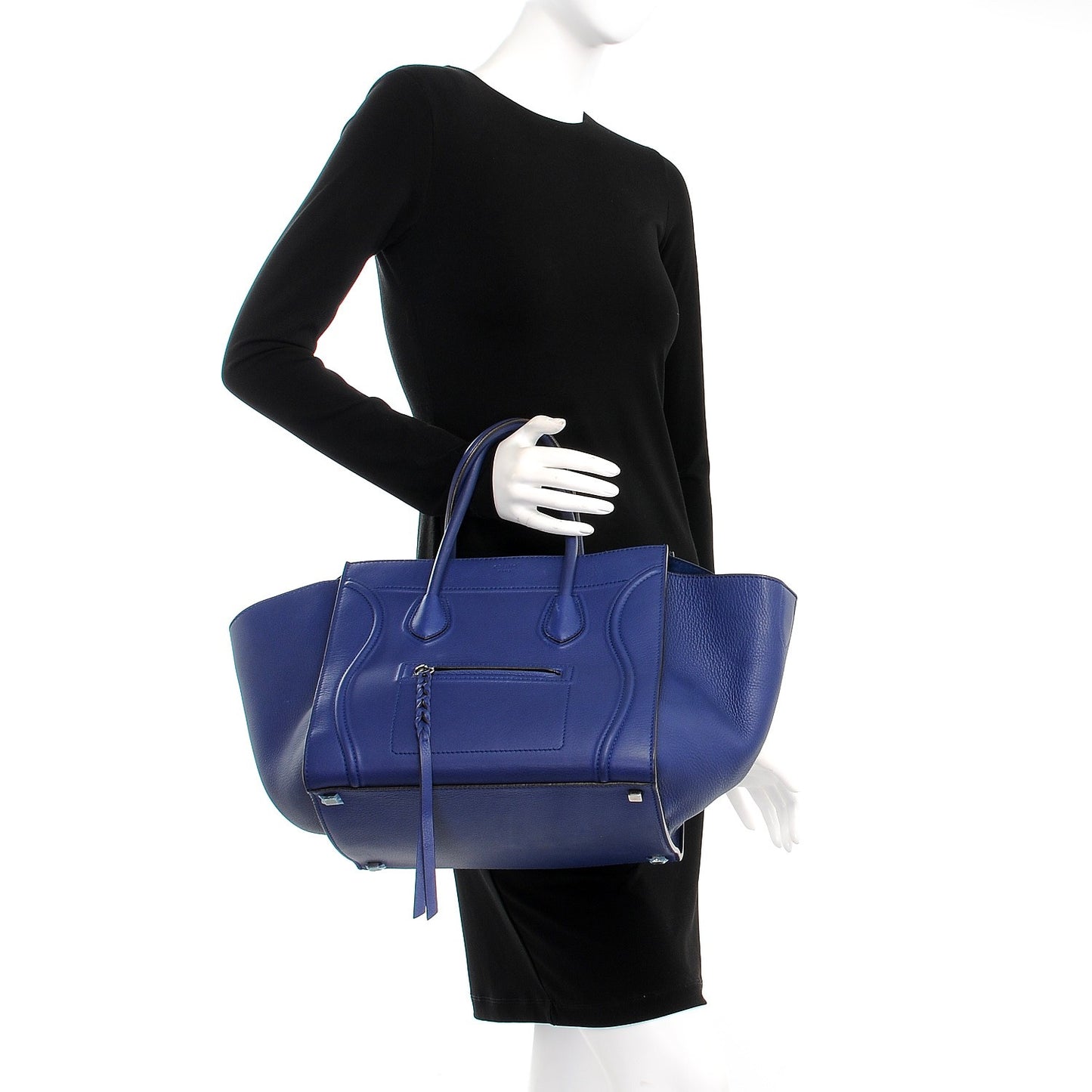 Supple Calfskin Medium Phantom Luggage Royal Blue
