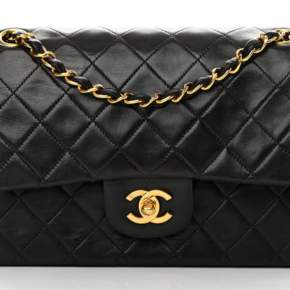 Chanel Lambskin Quilted Medium Double Flap Black 9 of 15