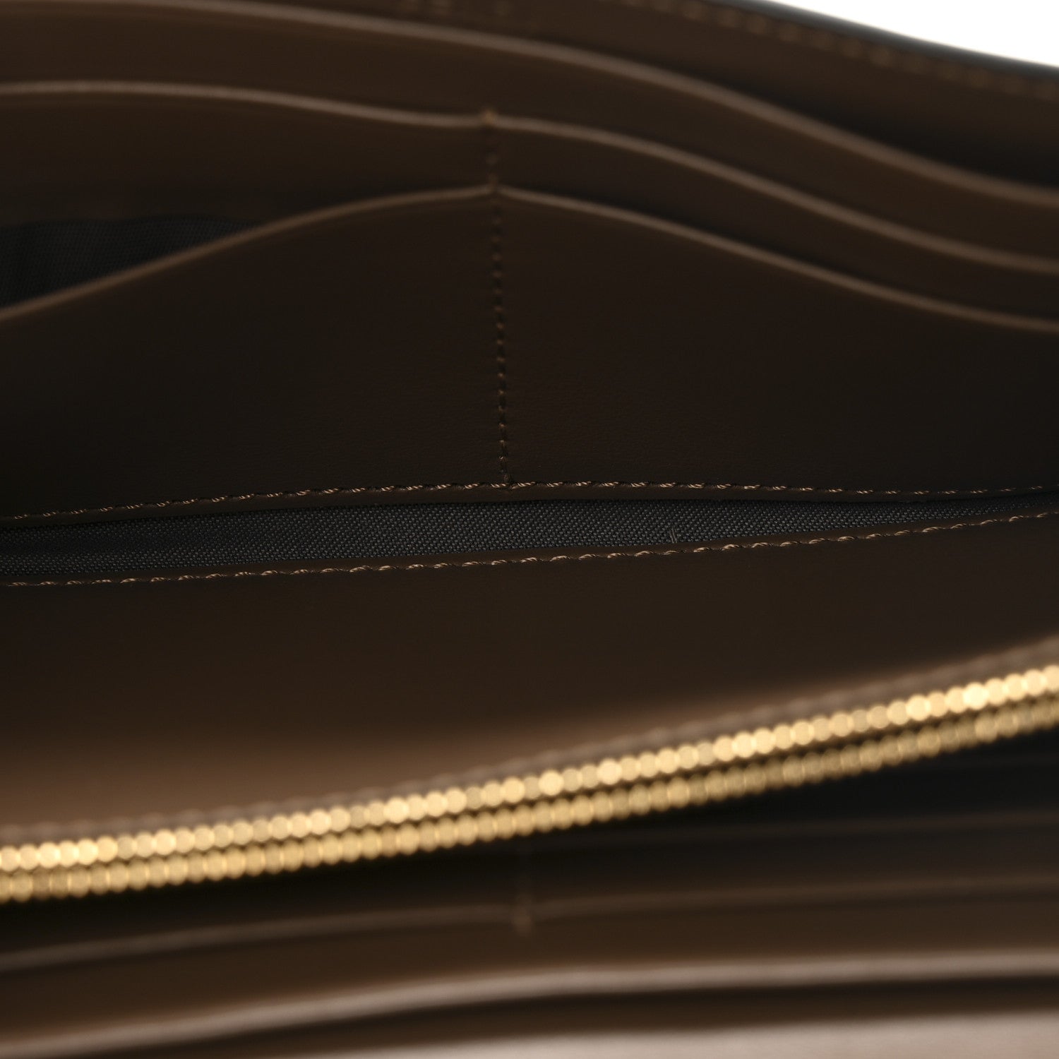 Fendi Vitello Soft F is Fendi Bi-Color FF 1974 Embossed Continental Envelope Wallet On Chain Maya Black 5 of 13