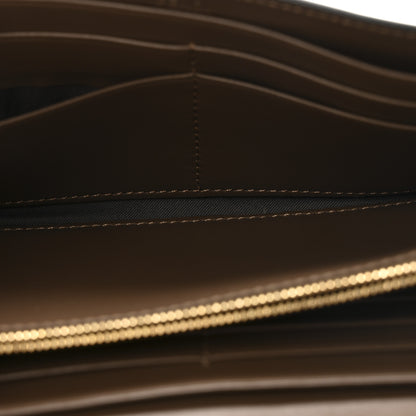 Fendi Vitello Soft F is Fendi Bi-Color FF 1974 Embossed Continental Envelope Wallet On Chain Maya Black 5 of 13