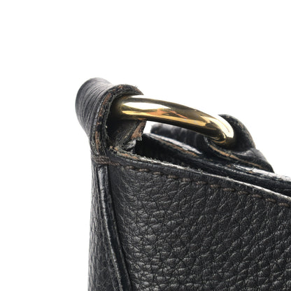 Prada Vitello Daino Pushlock Hobo Black 10 of 13