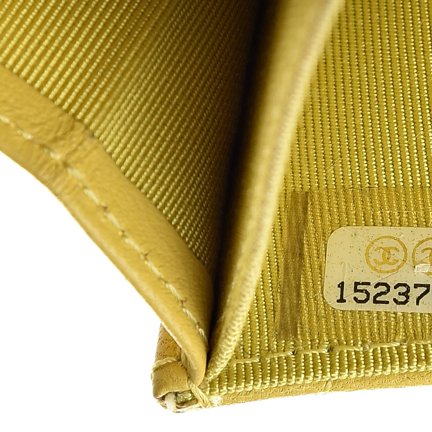 Chanel Lambskin Quilted Flap Card Holder Yellow 8 of 20