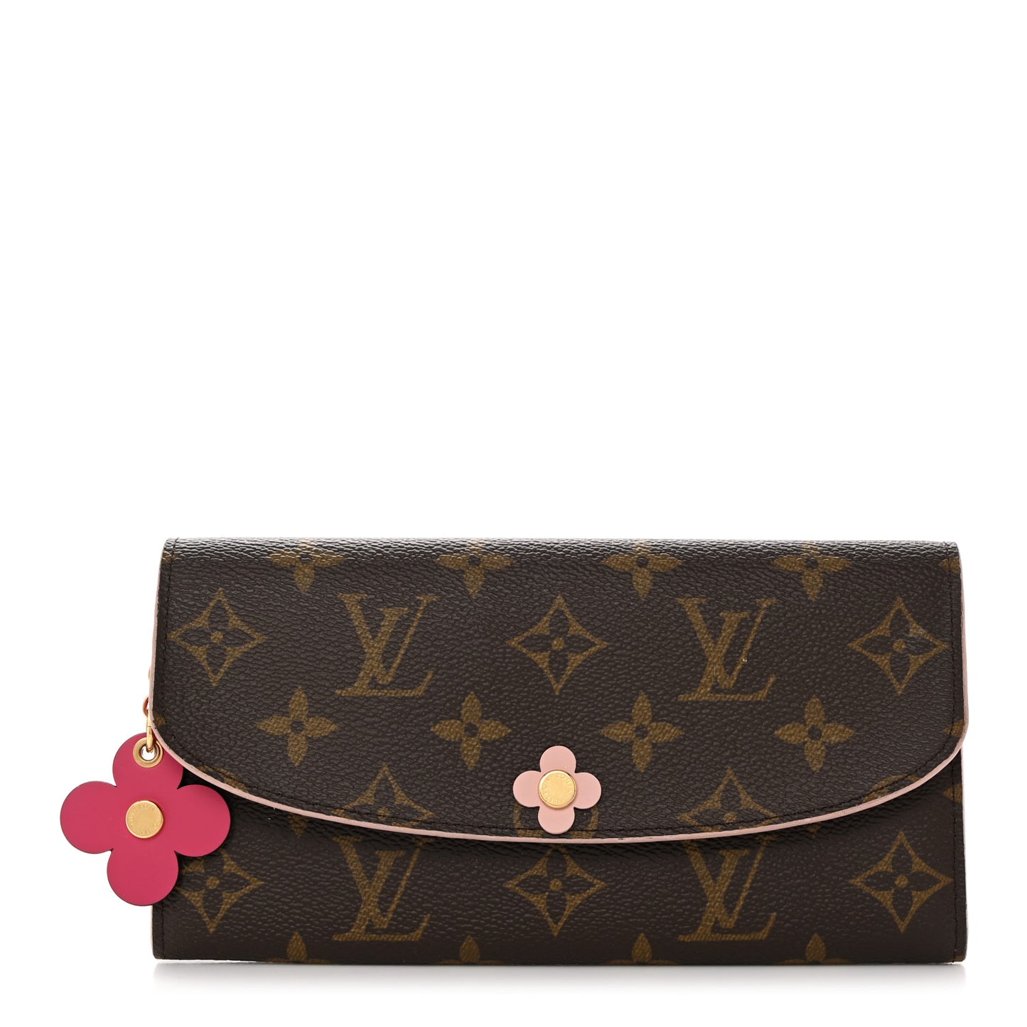 Monogram Bloom Flower Emilie Wallet Fuchsia