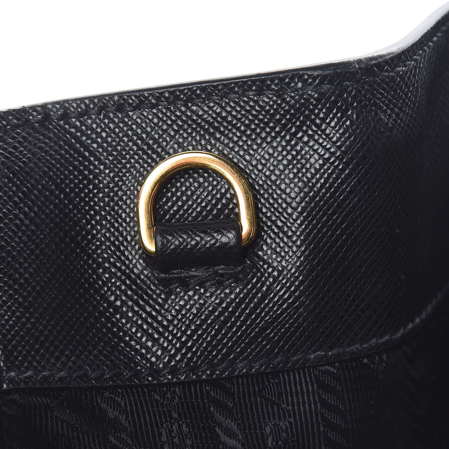 Saffiano Lux Bi-Color Medium Tote Militare Black
