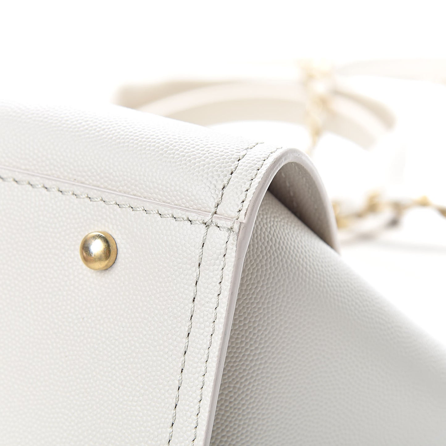 Caviar Small Studded Deauville Tote Ivory