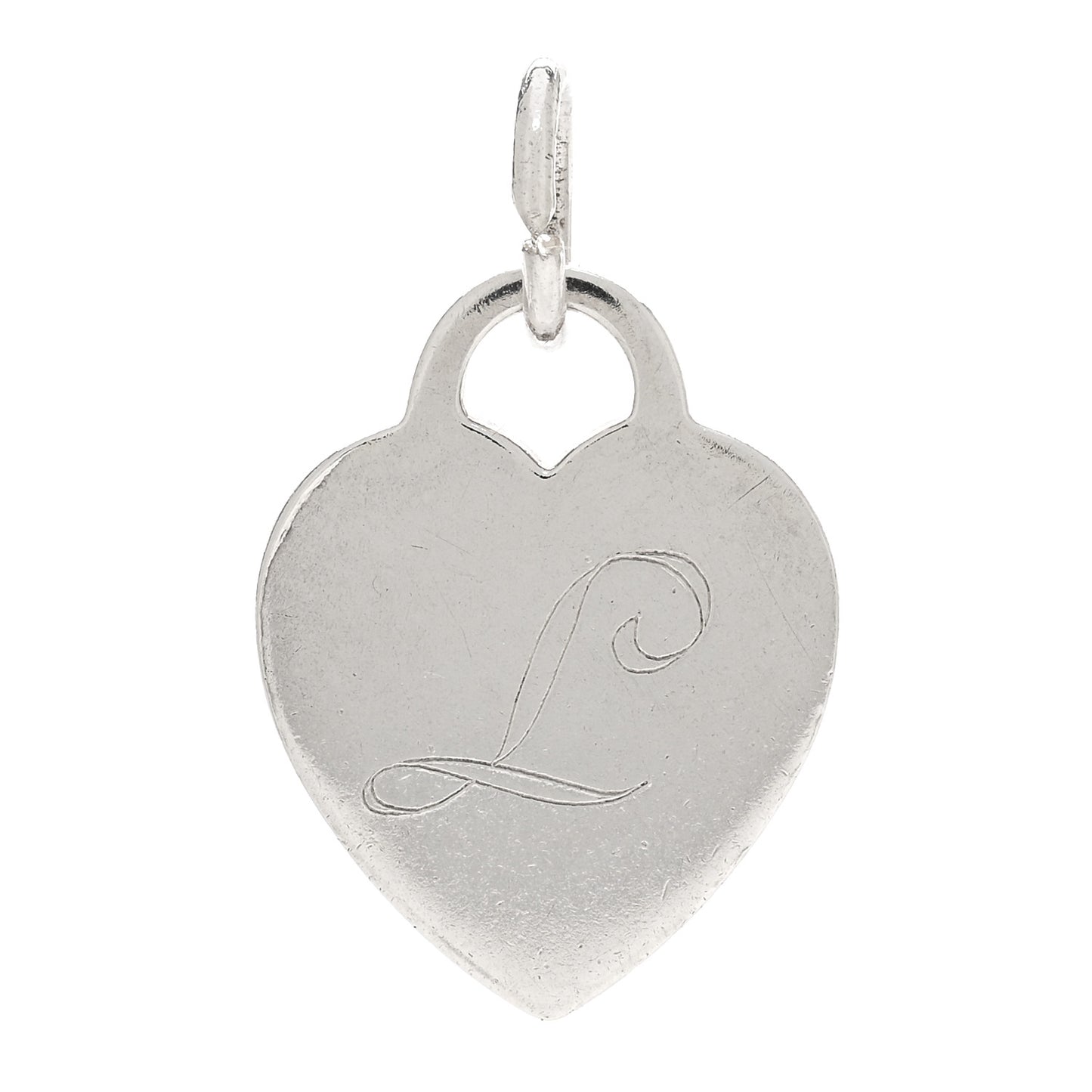 Sterling Silver Letter L Heart Charm