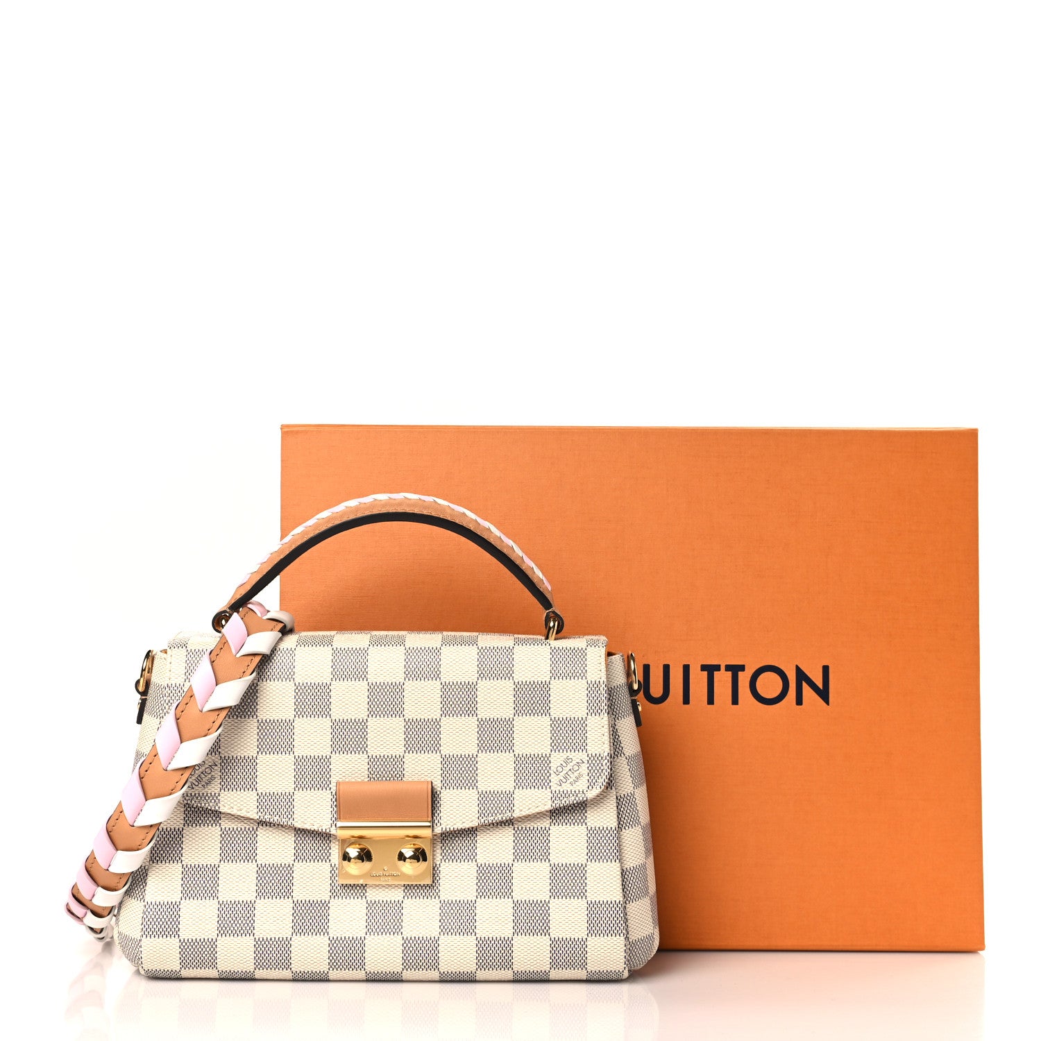 Louis Vuitton Damier Azur Braided Croisette Rose 8 of 8