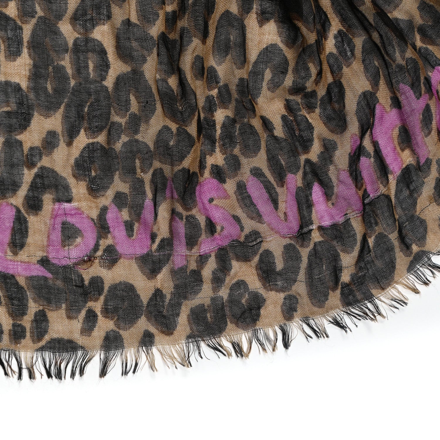 Louis Vuitton Cashmere Silk Leopard Etole Stole Marron 8 of 8