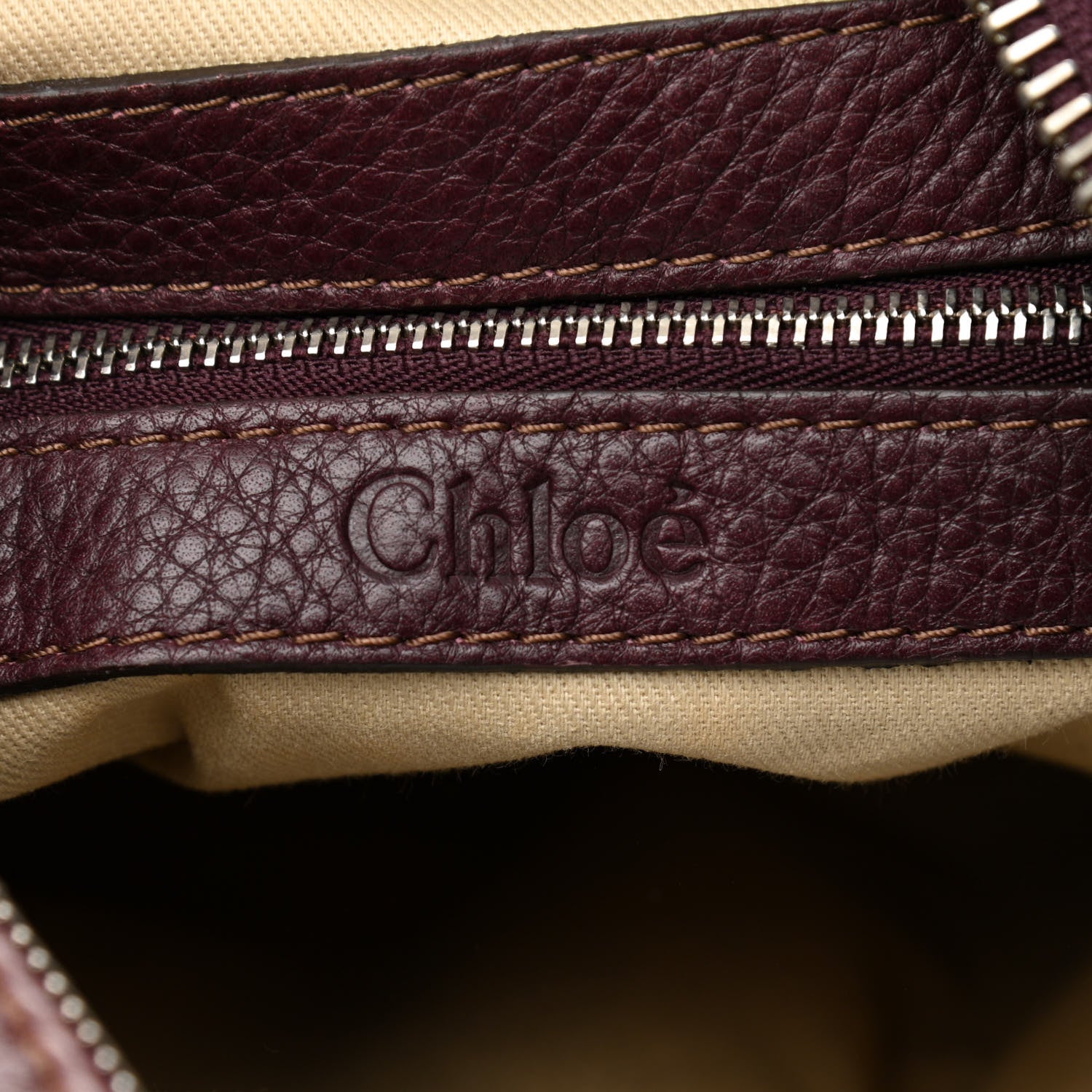 Chloe Calfskin Paddington Hobo Burgundy 6 of 12