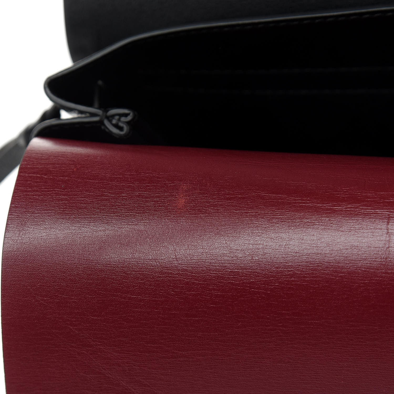 Valentino Garavani Smooth Calfskin Medium Vring Shoulder Bag Rouge Pur Cerise Black 7 of 11