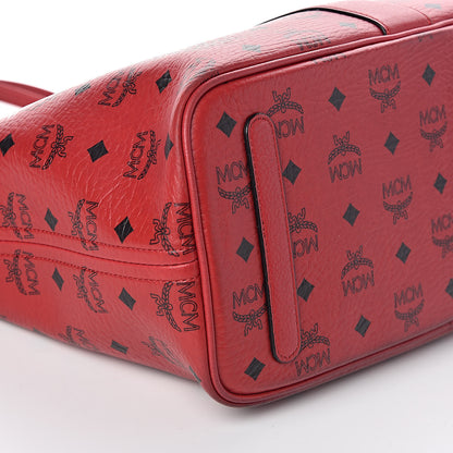 MCM Visetos Medium Liz Reversible Shopper Tote Ruby Red 12 of 18