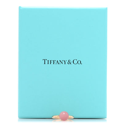 Tiffany 18K Rose Gold Rose Quartz HardWear Ball Ring 47 4.25 5 of 5