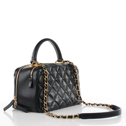 Chanel Lambskin Quilted Medium Trendy CC Bowling Bag Black 3 of 7