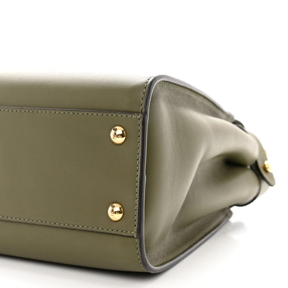 Fendi Vitello Seta Light Aura Shiny Nappa Medium Peekaboo I SEE U Satchel Equatore Cuoio 13 of 13