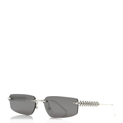Cartier Clash De Cartier Rectangular Sunglasses Smoke Silver 1 of 8