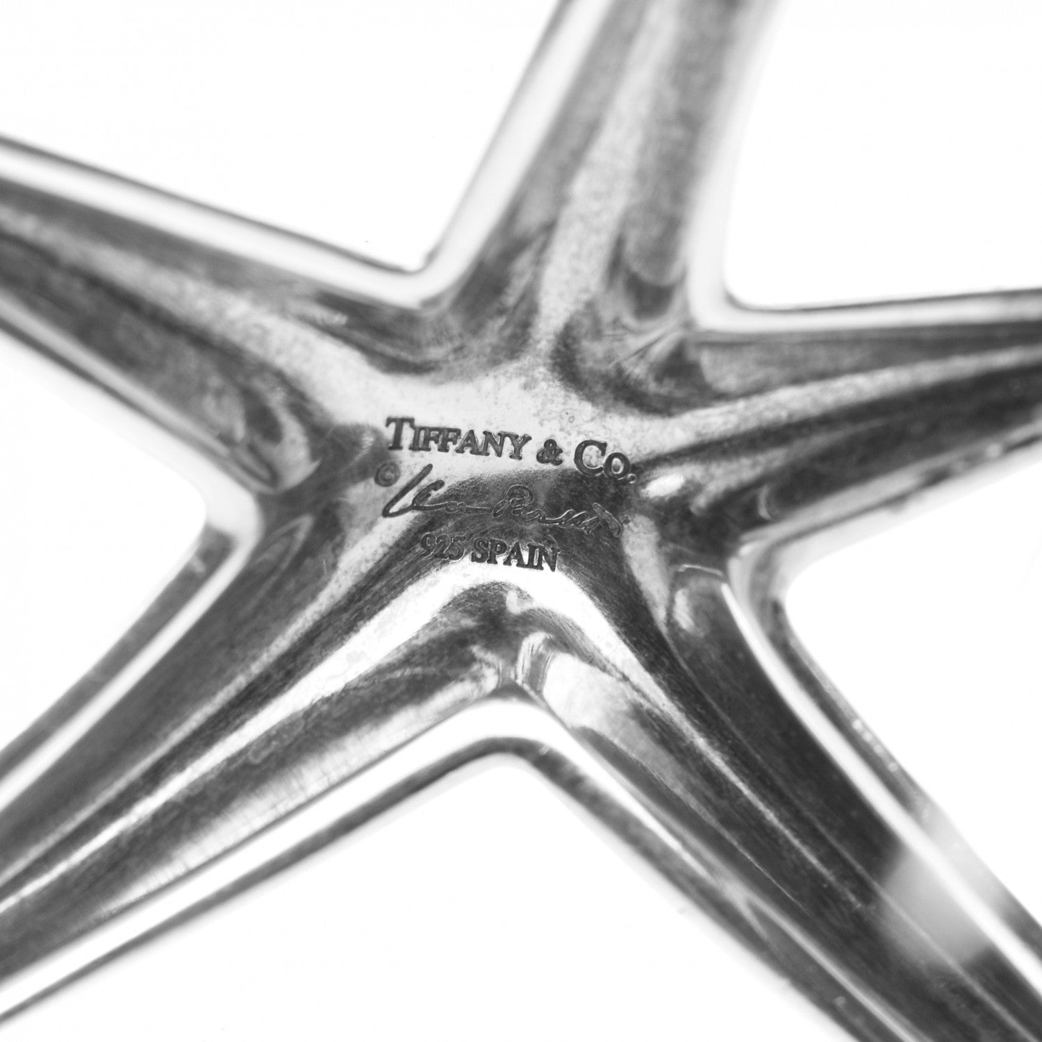 Tiffany Sterling Silver Extra Large Starfish Brooch Pin 4 of 4