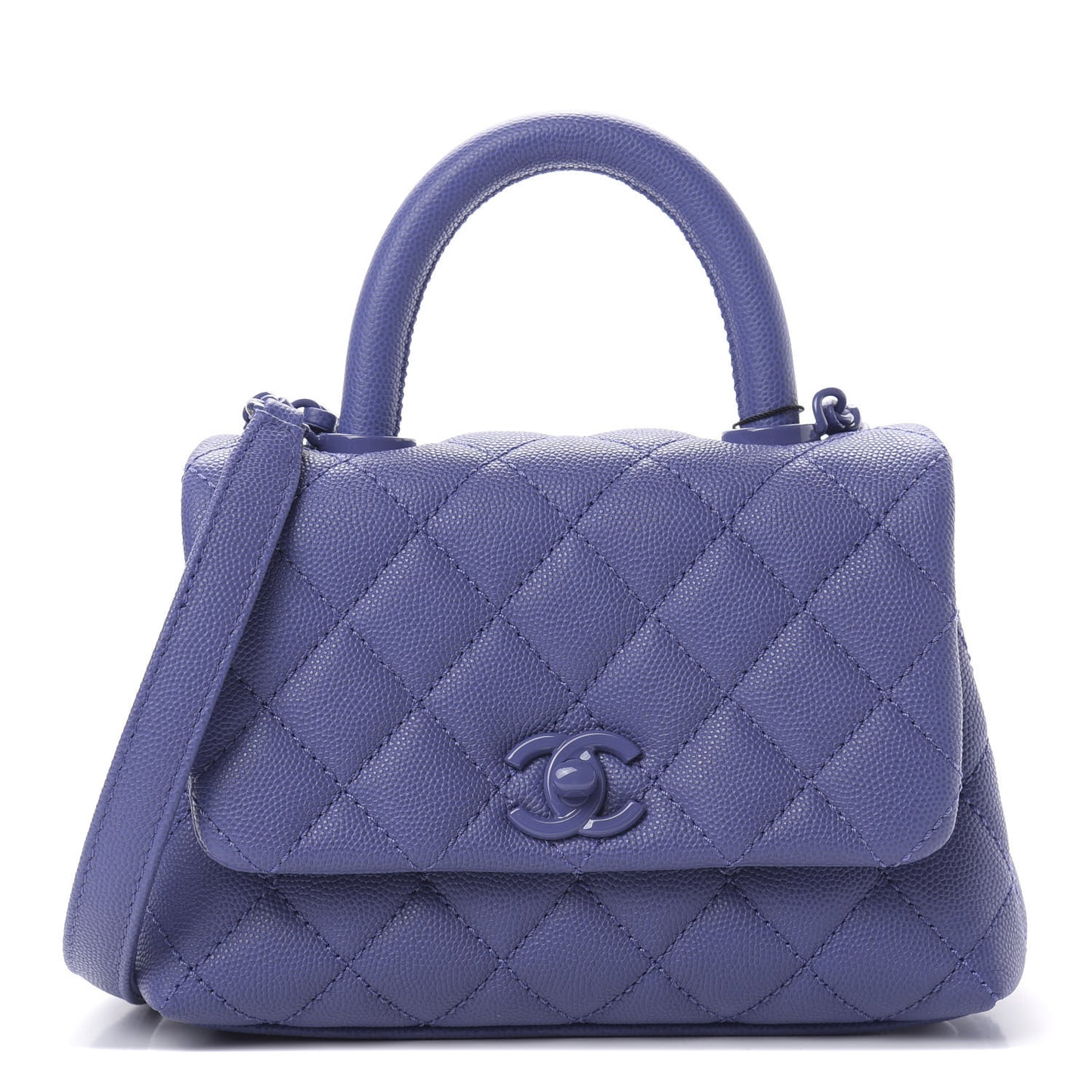 Caviar Quilted Incognito Extra Mini Coco Handle Flap Blue