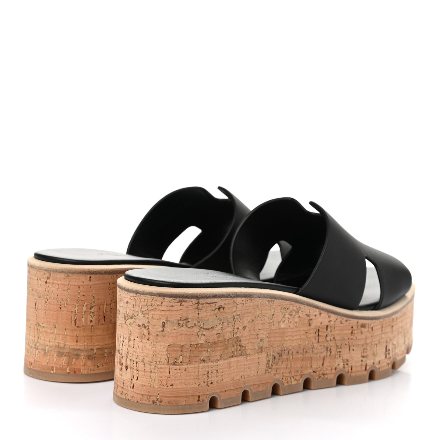 Calfskin Cork Eze 30 Sandals 39 Black