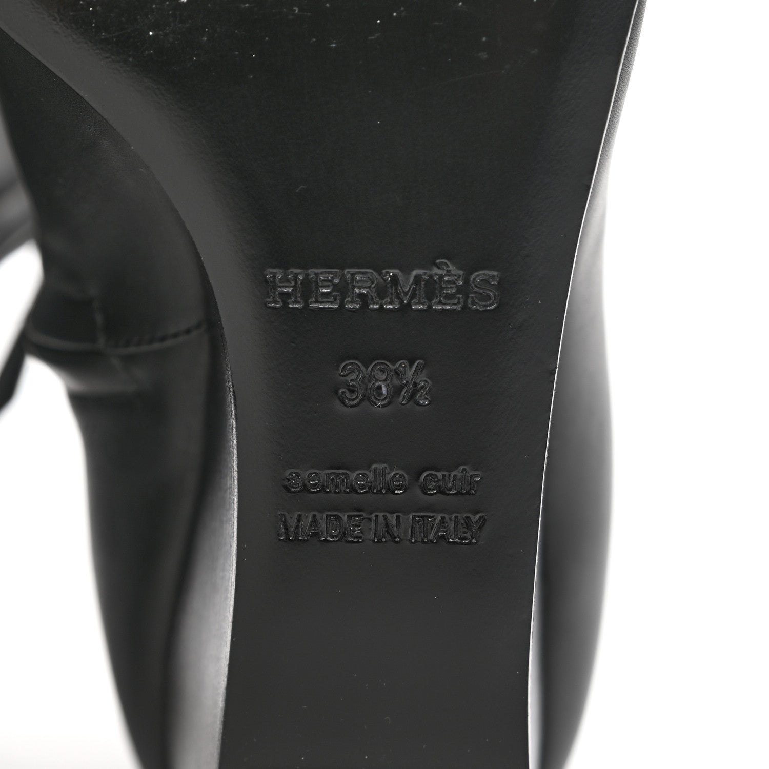 Hermes Calfskin Andrene Ankle Boots 38.5 Black 6 of 8