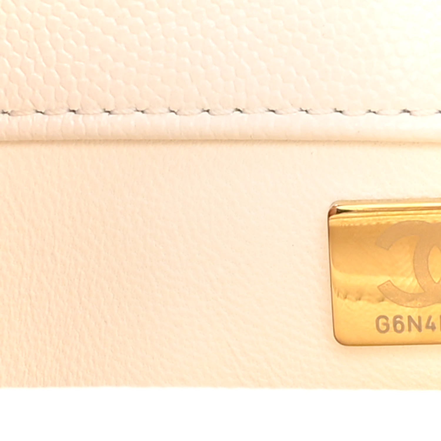 Chanel Caviar Quilted Mini Coco Handle Flap White 7 of 13