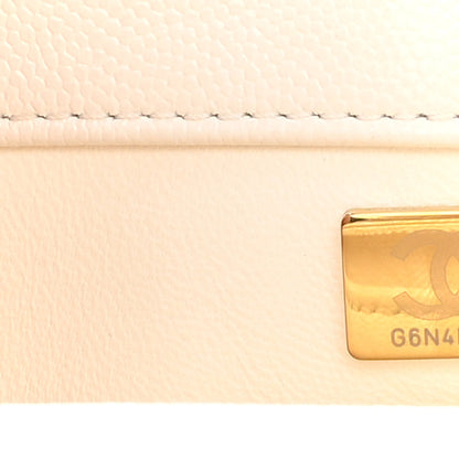 Chanel Caviar Quilted Mini Coco Handle Flap White 7 of 13