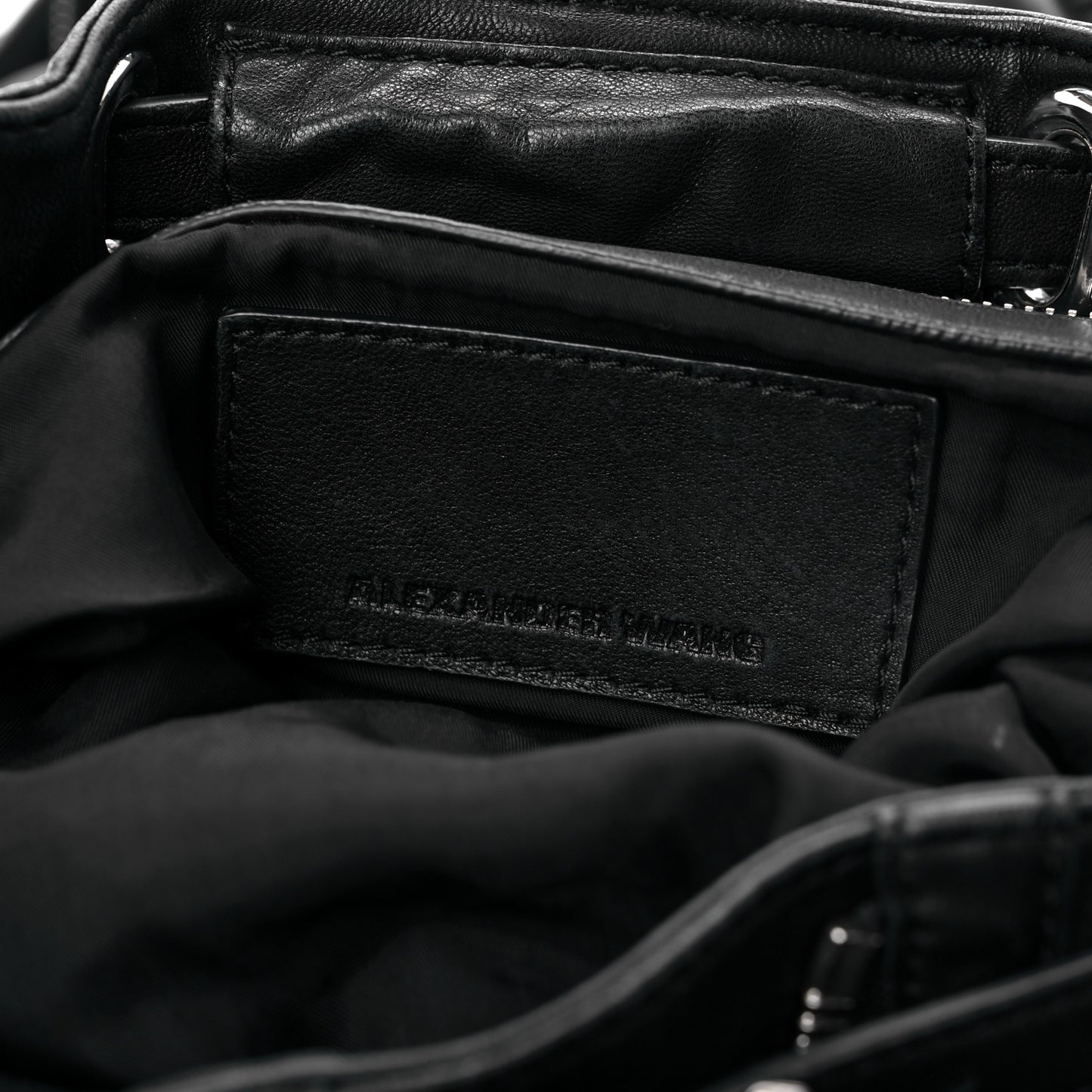 Lambskin Marti Backpack Bag Washed Black Rhodium Hardware