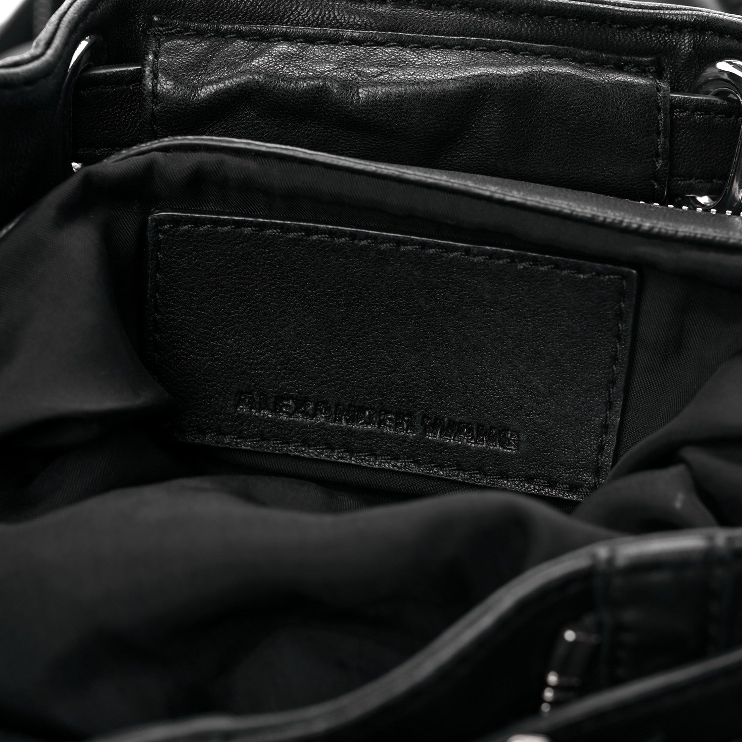 Alexander Wang Lambskin Marti Backpack Bag Washed Black Rhodium Hardware 6 of 19