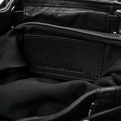 Alexander Wang Lambskin Marti Backpack Bag Washed Black Rhodium Hardware 6 of 19