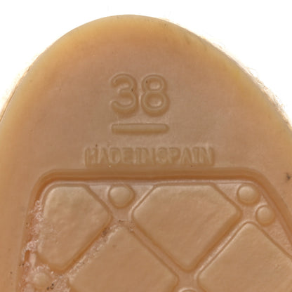 Chanel Lambskin Stitched CC Espadrilles 38 White Black 8 of 9