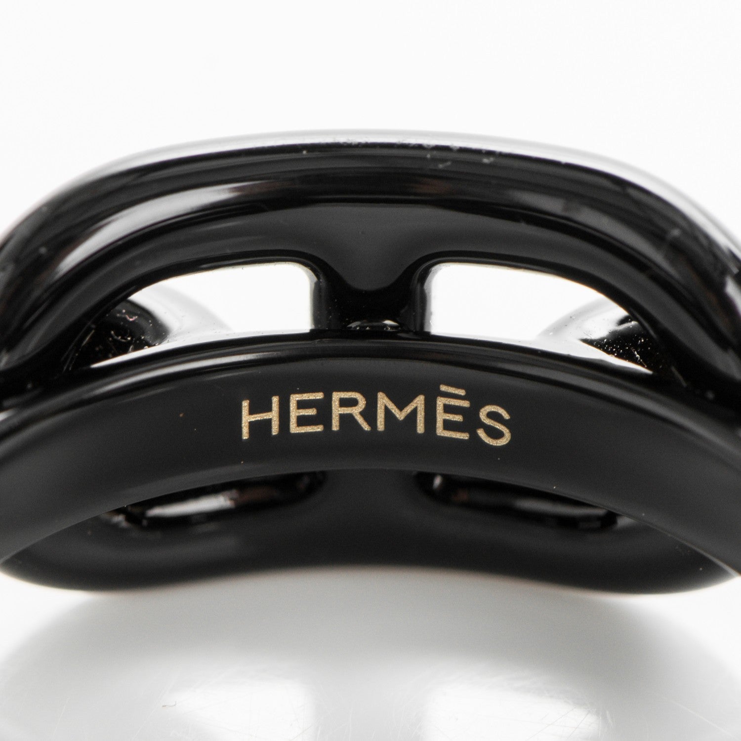 Hermes PVD Regate Scarf Ring Black 4 of 5
