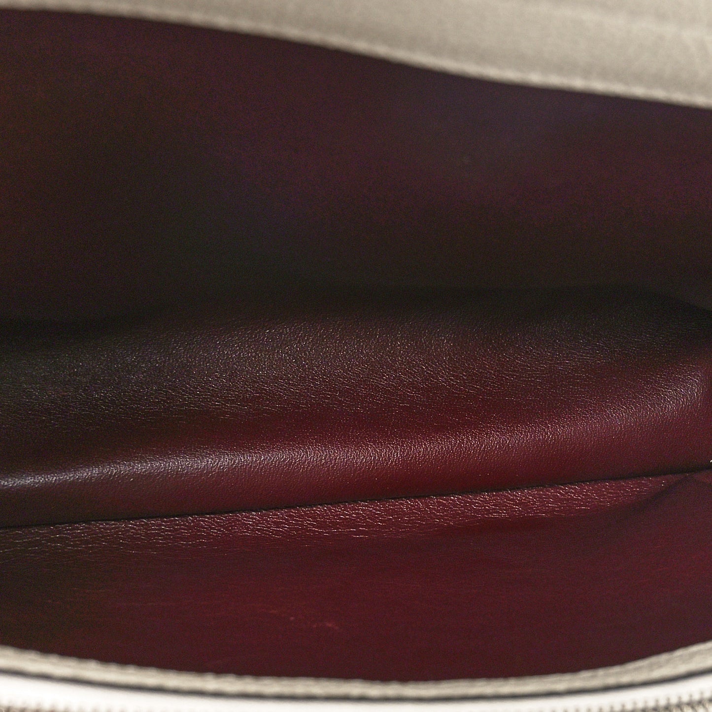 Grainy Calfskin Small Zumi Top Handle Bag Mystic White