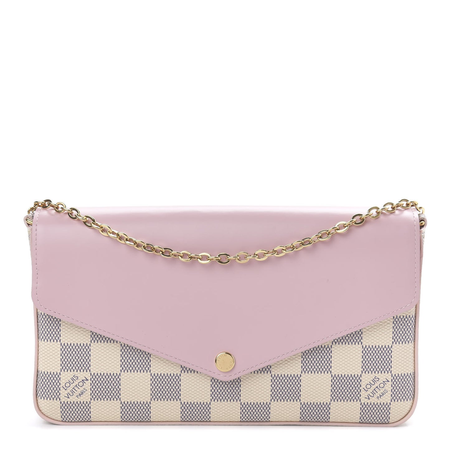 Damier Azur Calfskin Pochette Felicie Eau de Rose