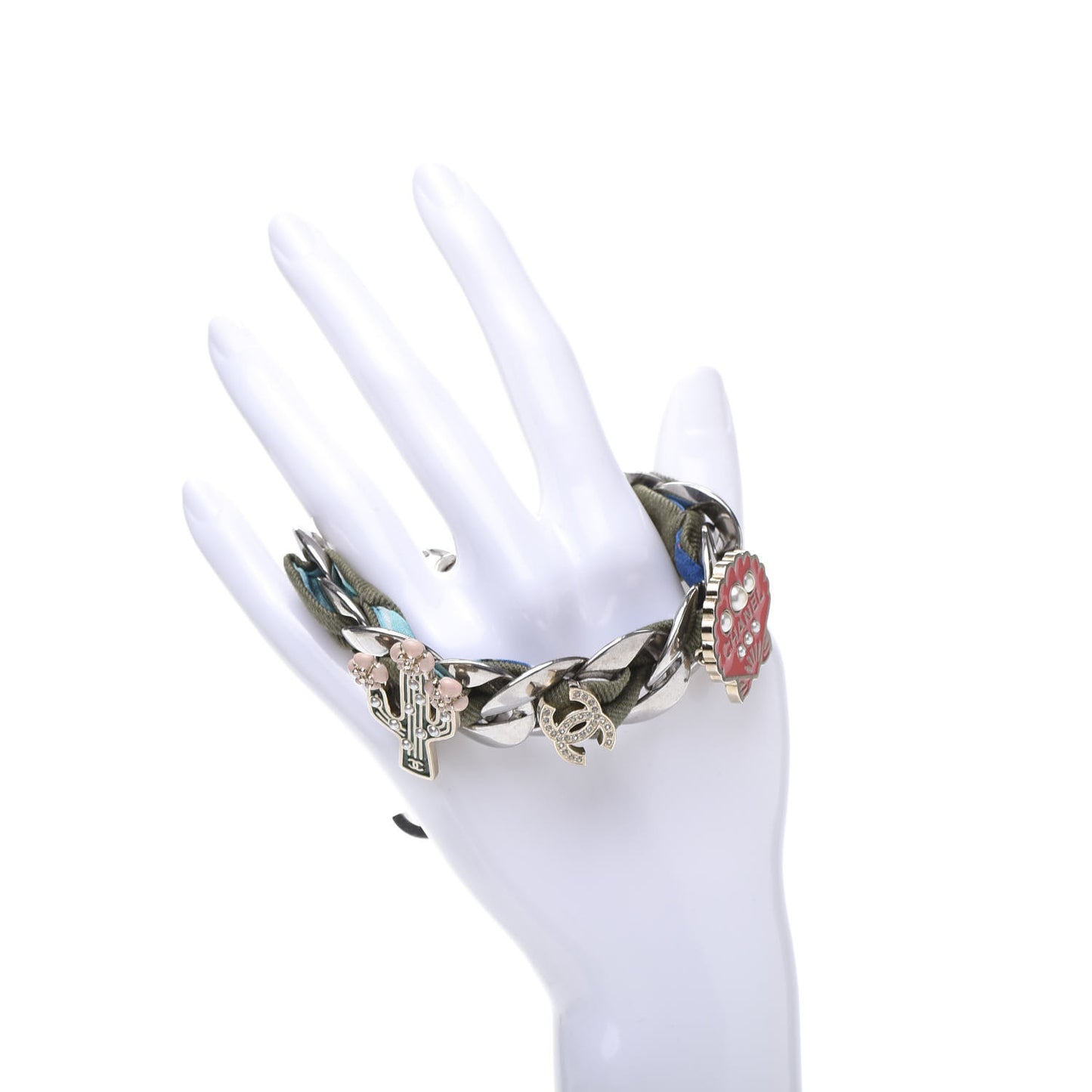 Fabric Cuba CC Chain Bracelet