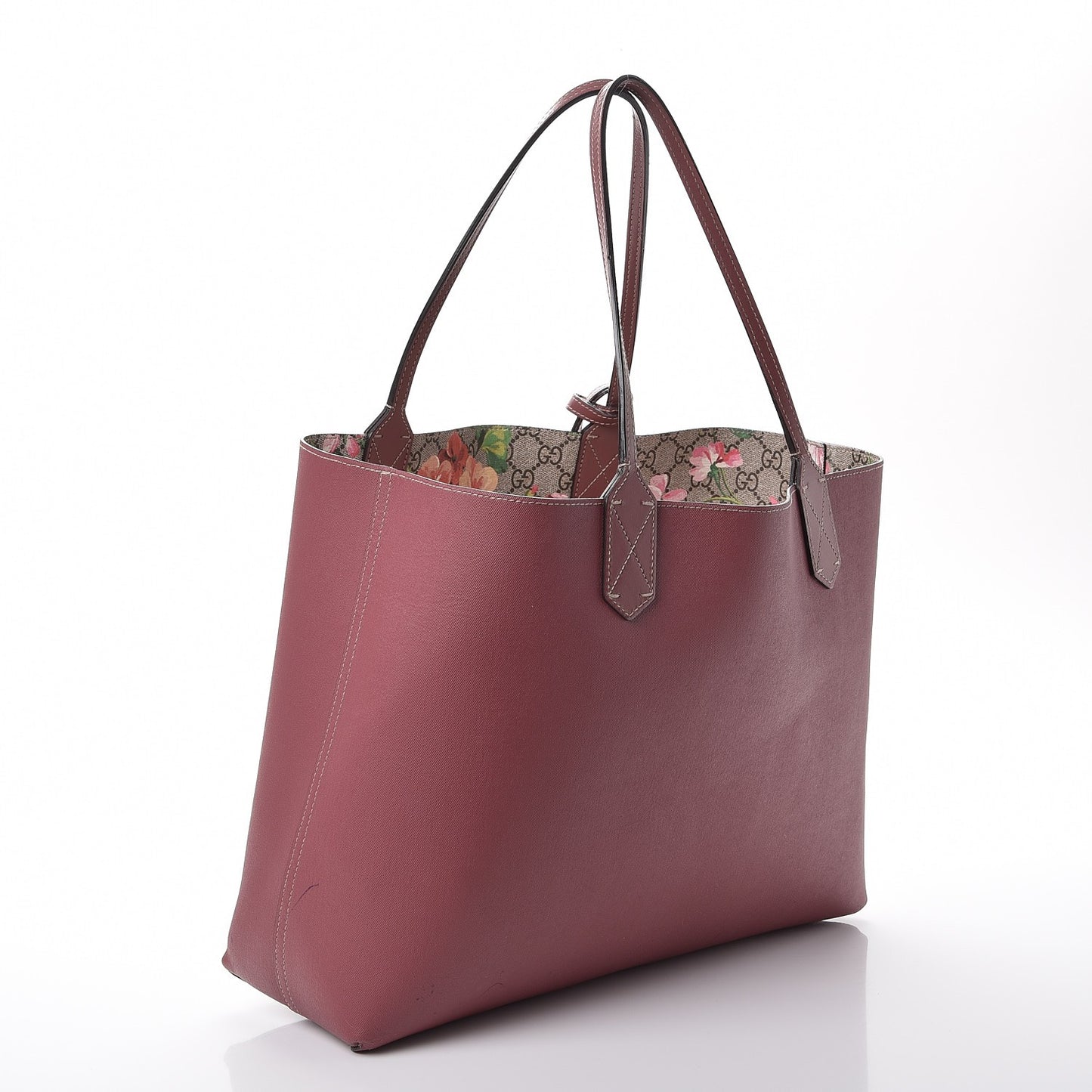 GG Supreme Monogram Blooms Medium Reversible Tote Beige Multicolor Dry Rose