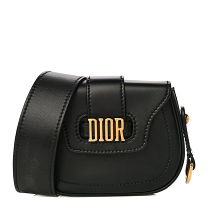 Christian Dior Calfskin Mini D Fence Saddle Bag Black 1 of 16