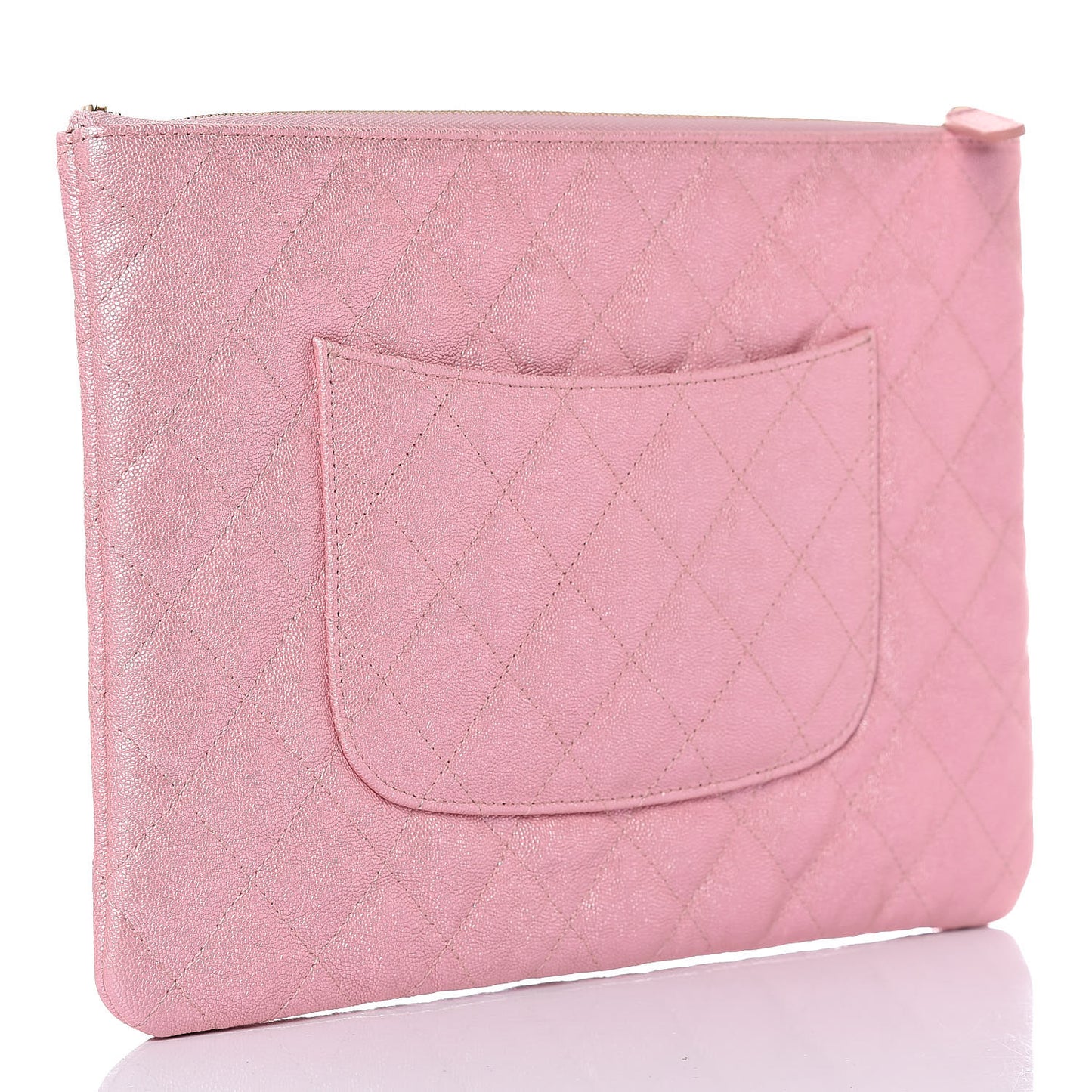 Iridescent Caviar Medium Night by the C Pouch Clutch Rose Pink