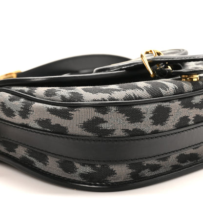 Christian Dior Canvas Mizza Embroidered Medium Bobby Flap Grey Black 8 of 11