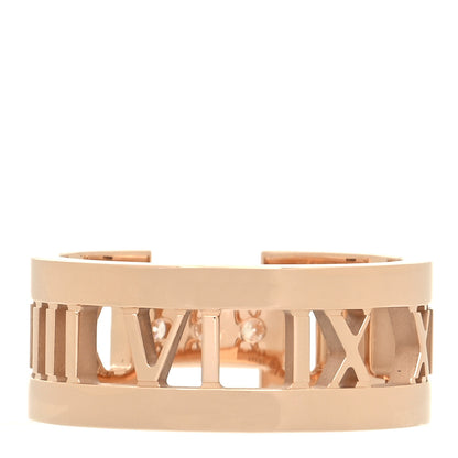 Tiffany 18K Rose Gold Diamond Atlas Open Ring 56 7.5 3 of 5