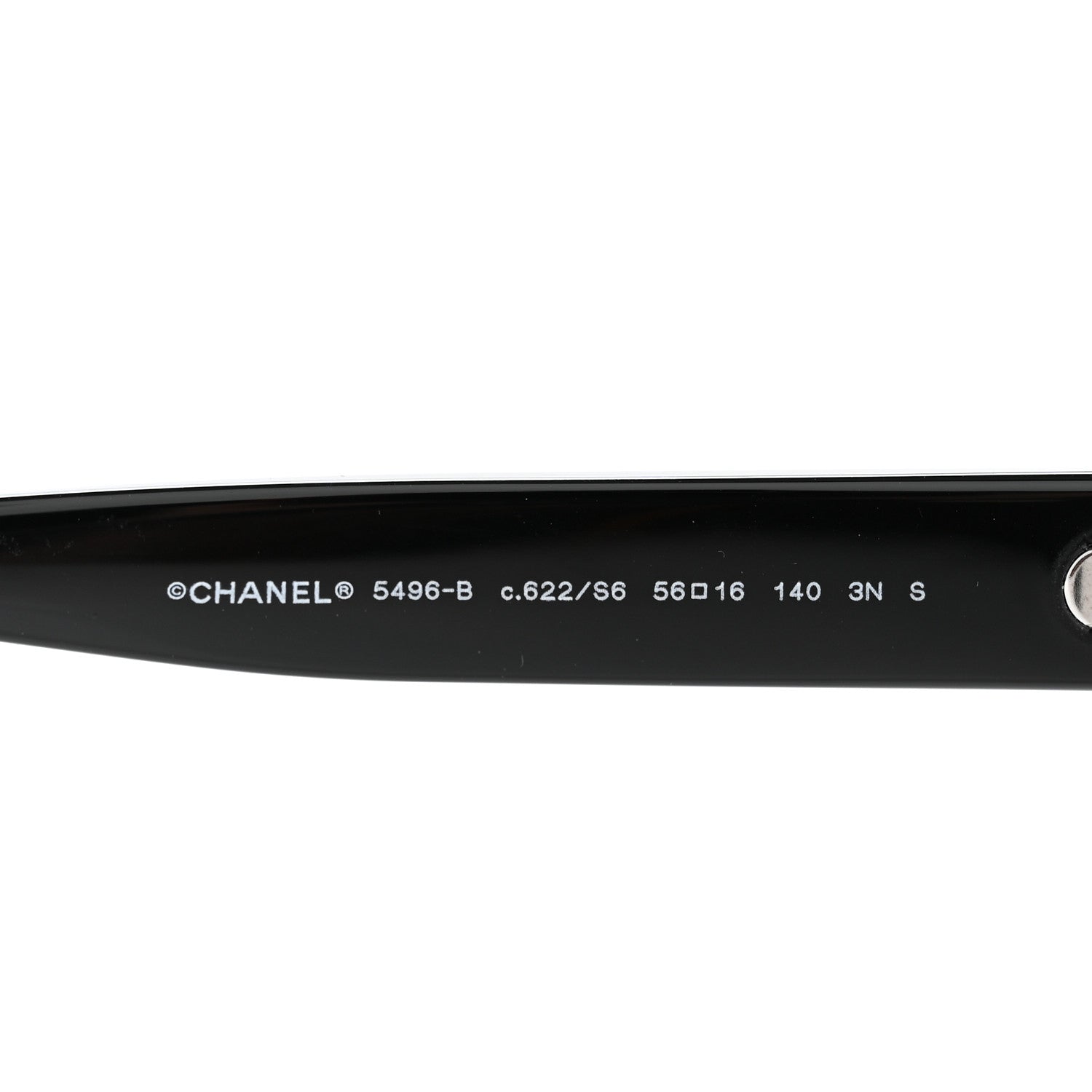Chanel Acetate Crystal CC Rectangle Sunglasses 5496-B Black 5 of 8
