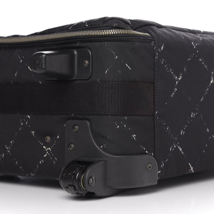 Chanel Nylon Travel Trolley Rolling Luggage Black 11 of 12