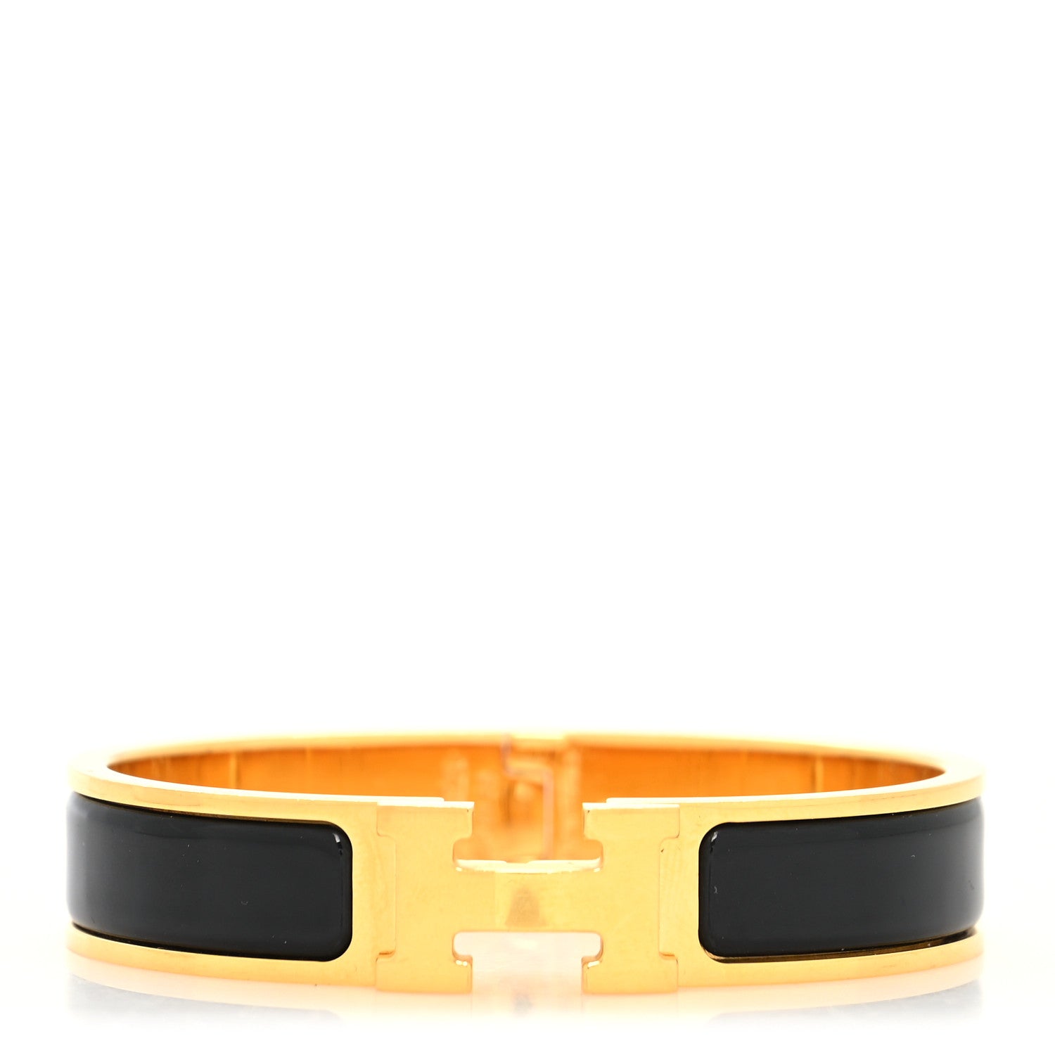 Hermes Enamel Narrow Clic Clac H Bracelet PM Black 1 of 5