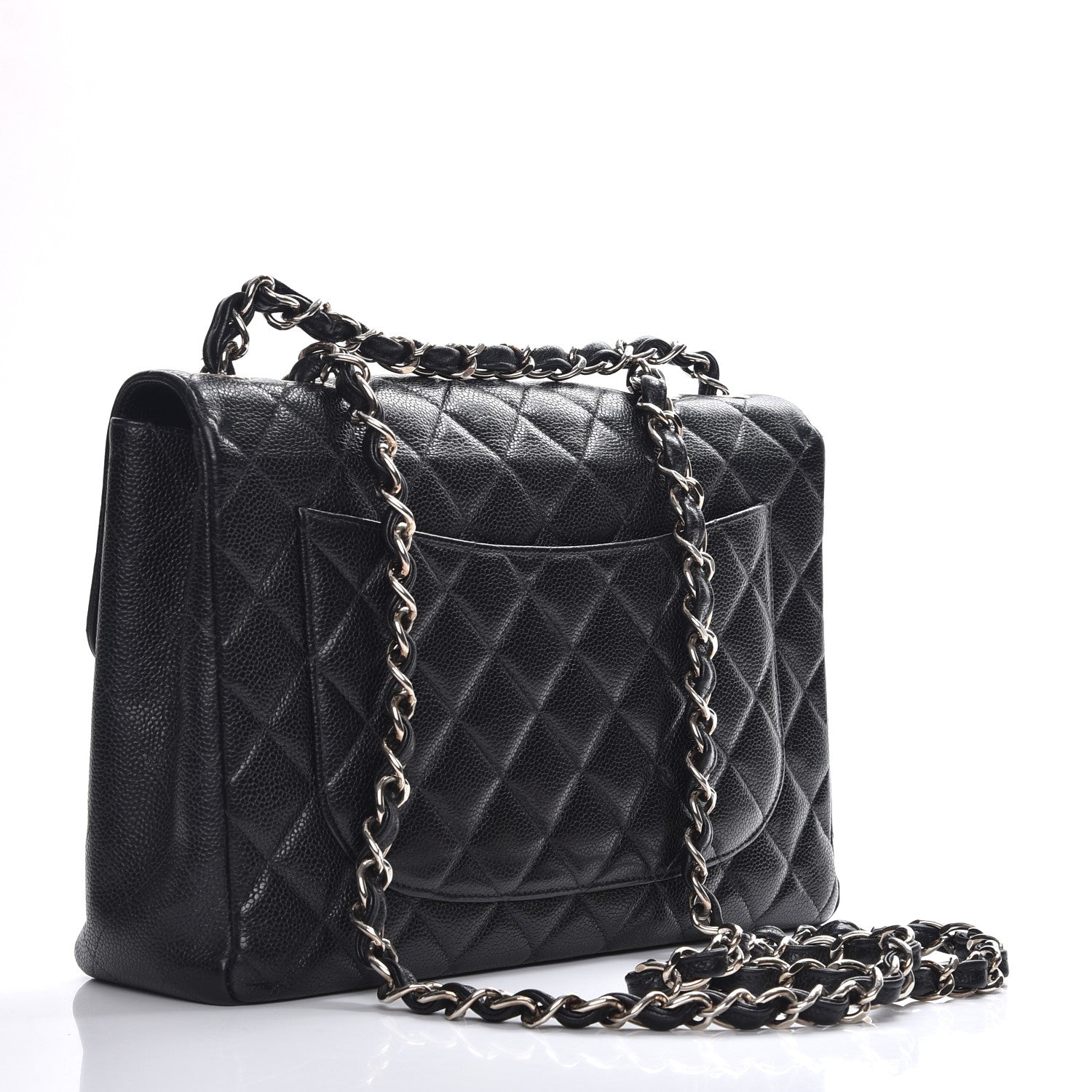 Chanel Caviar Quilted Jumbo Single Flap Black 4 of 12