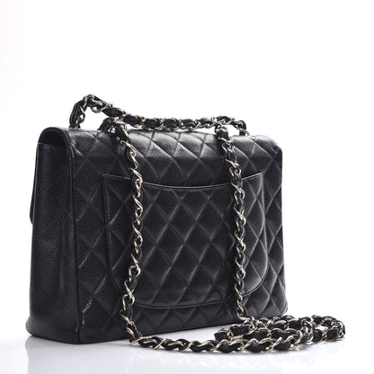 Chanel Caviar Quilted Jumbo Single Flap Black 4 of 12