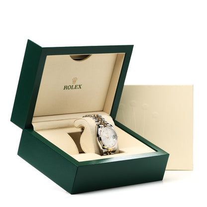Rolex Stainless Steel 18K Yellow Gold Diamond 36mm Oyster Perpetual Datejust Watch Silver Jubilee 116233 5 of 5