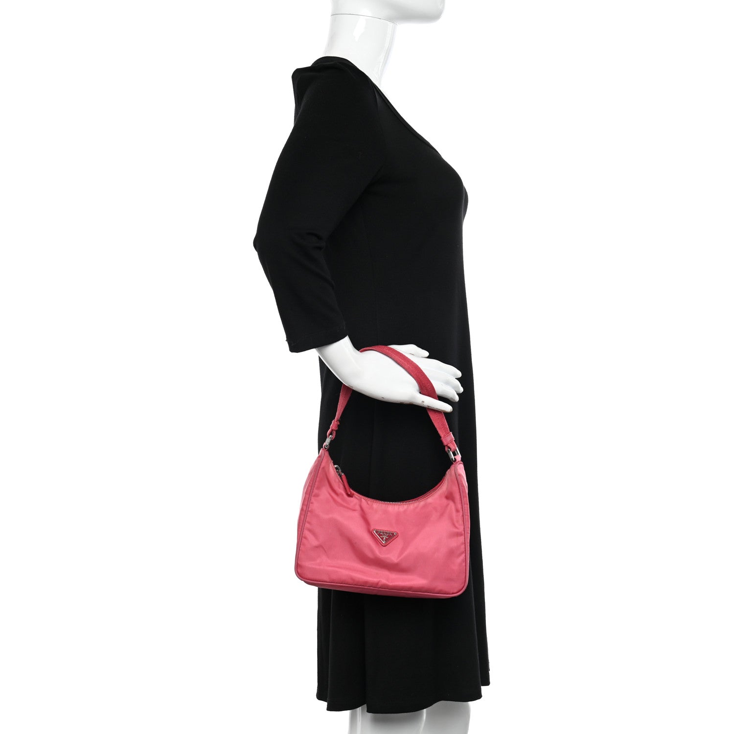 Prada Tessuto Nylon Sport Shoulder Bag Begonia 2 of 14