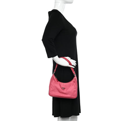 Prada Tessuto Nylon Sport Shoulder Bag Begonia 2 of 14