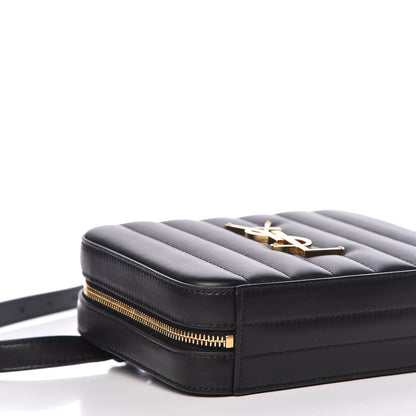 Saint Laurent Lambskin Matelasse Vicky Monogram Belt Bag Black 8 of 9