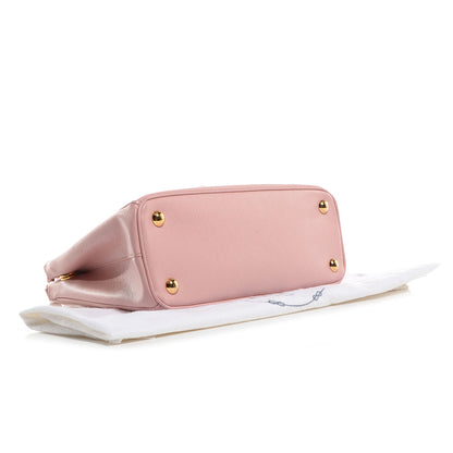 Prada Saffiano Lux Mini Double Zip Tote Orchidea 6 of 11