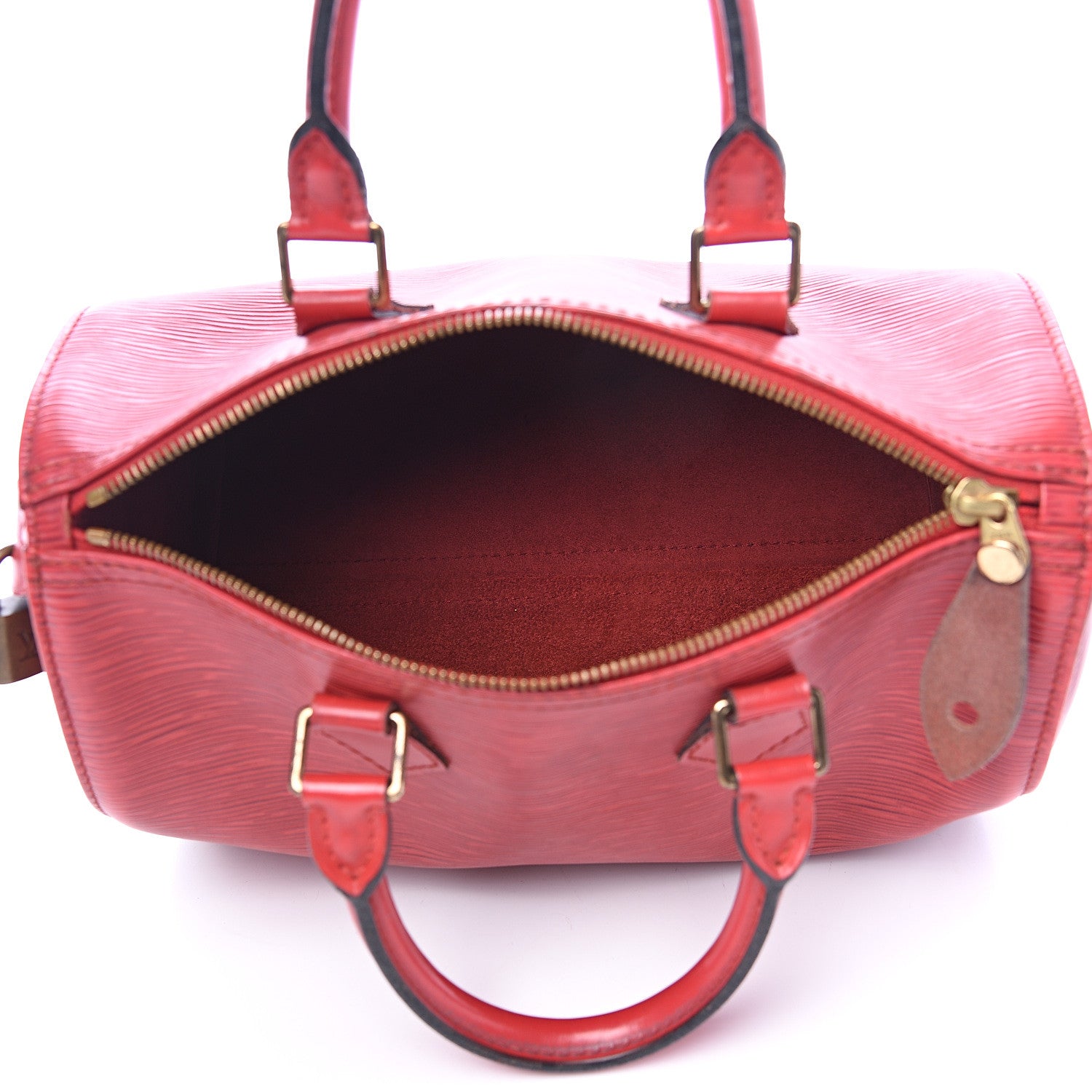 Louis Vuitton Epi Speedy 25 Castillan Red 4 of 16