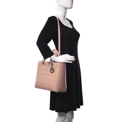 Christian Dior Patent Cannage Large Lady Dior Light Pink 2 of 13